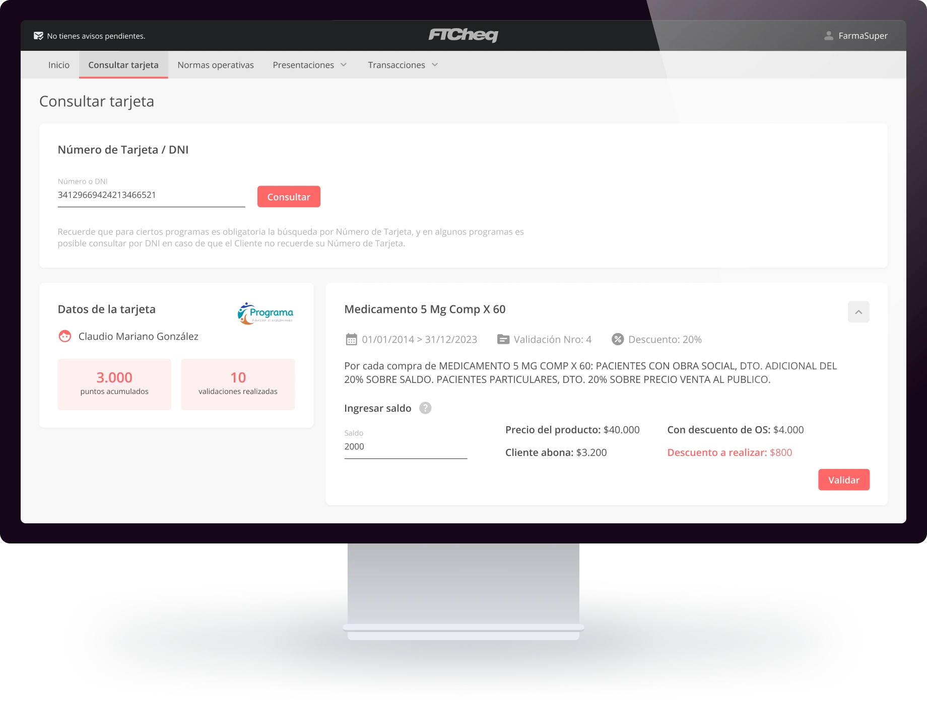 Mockup de FTCheq